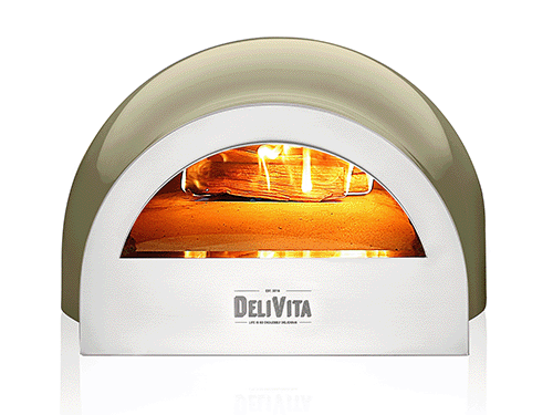DeliVita Wood-Fired Pizza Oven - Olive Green