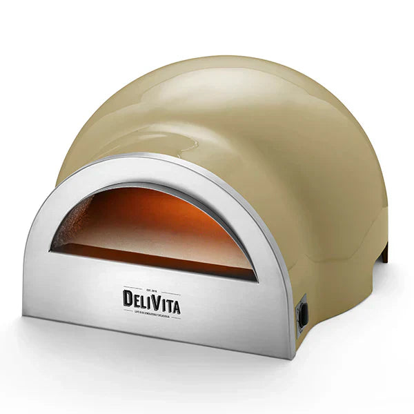 DeliVita Eco Wood & Gas Fired Oven - Olive Green + Regulator & Hose