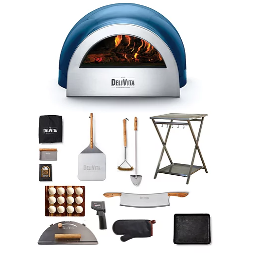 DeliVita Wood-Fired Pizza Oven - Blue Diamond - Complete Collection