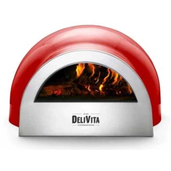 DeliVita Wood-Fired Pizza Oven - Chillie Red