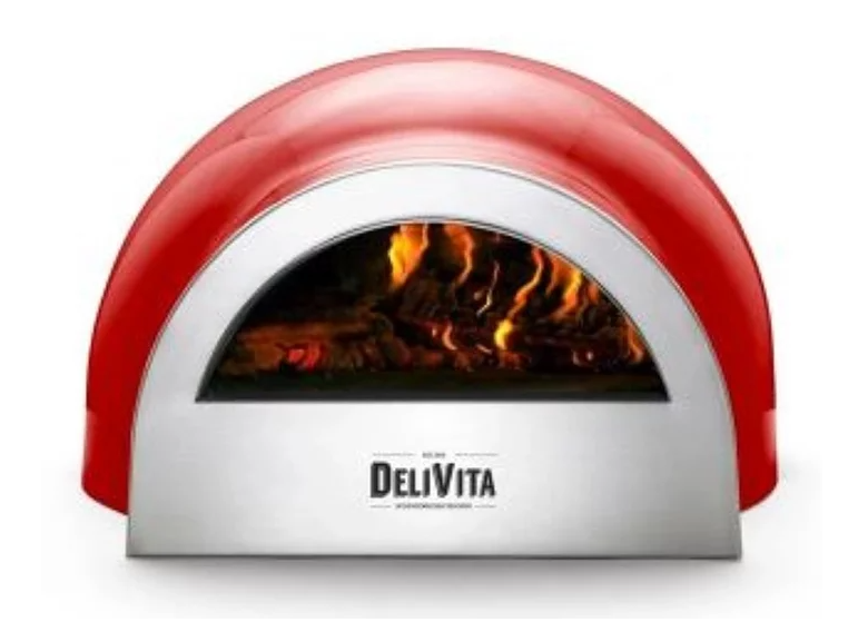 DeliVita Wood-Fired Pizza Oven - Chillie Red - Pizzaiolo Collection