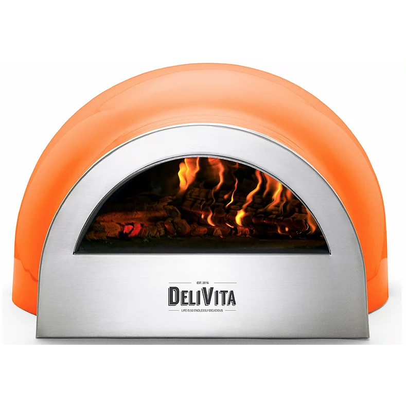 DeliVita Wood-Fired Pizza Oven - Blaze Orange
